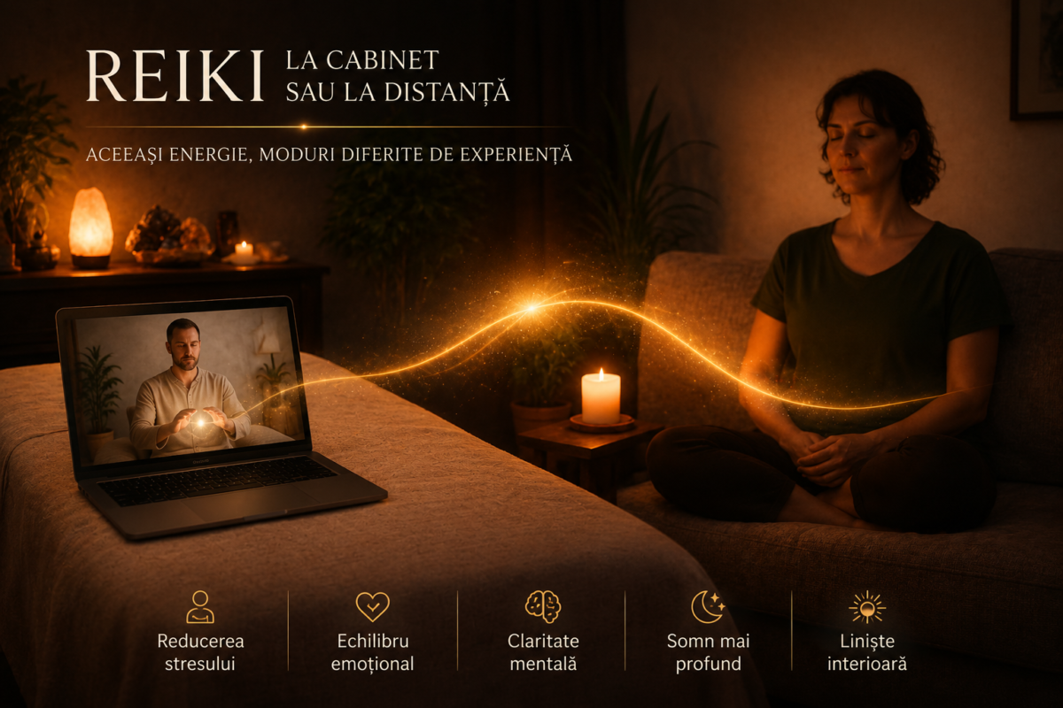 Terapia Reiki la cabinet sau la distanță